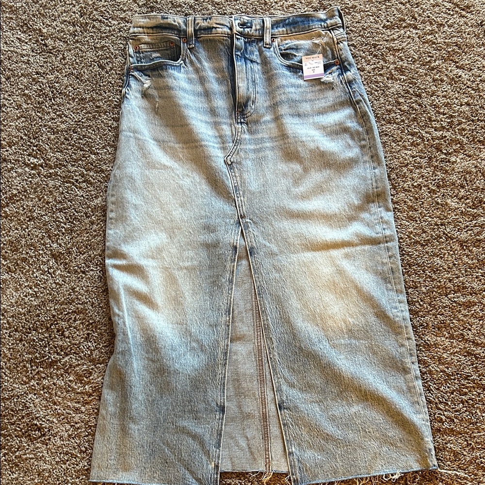 Women's Light Blue Denim Skirt